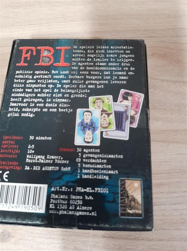 FBI kaartspel - s3416, Verzenden, Zo goed als nieuw