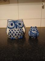 Delfts blauwe uilen porselein., Blauw, Aardewerk of Porselein, Ophalen of Verzenden, Zo goed als nieuw