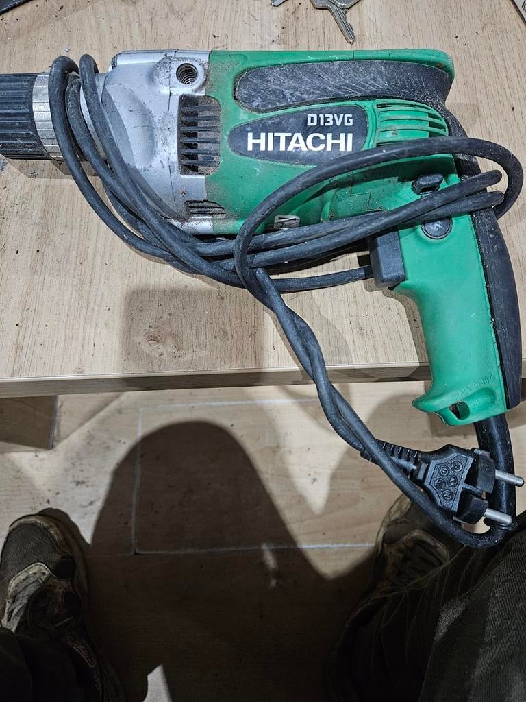 Hitachi Boormachine - Gebruikt, Doe-het-zelf en Verbouw, Gereedschap | Boormachines, Ophalen of Verzenden