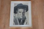 Affiche Elvis Presley ingelijst, Ophalen of Verzenden, Zo goed als nieuw, Poster, Artwork of Schilderij