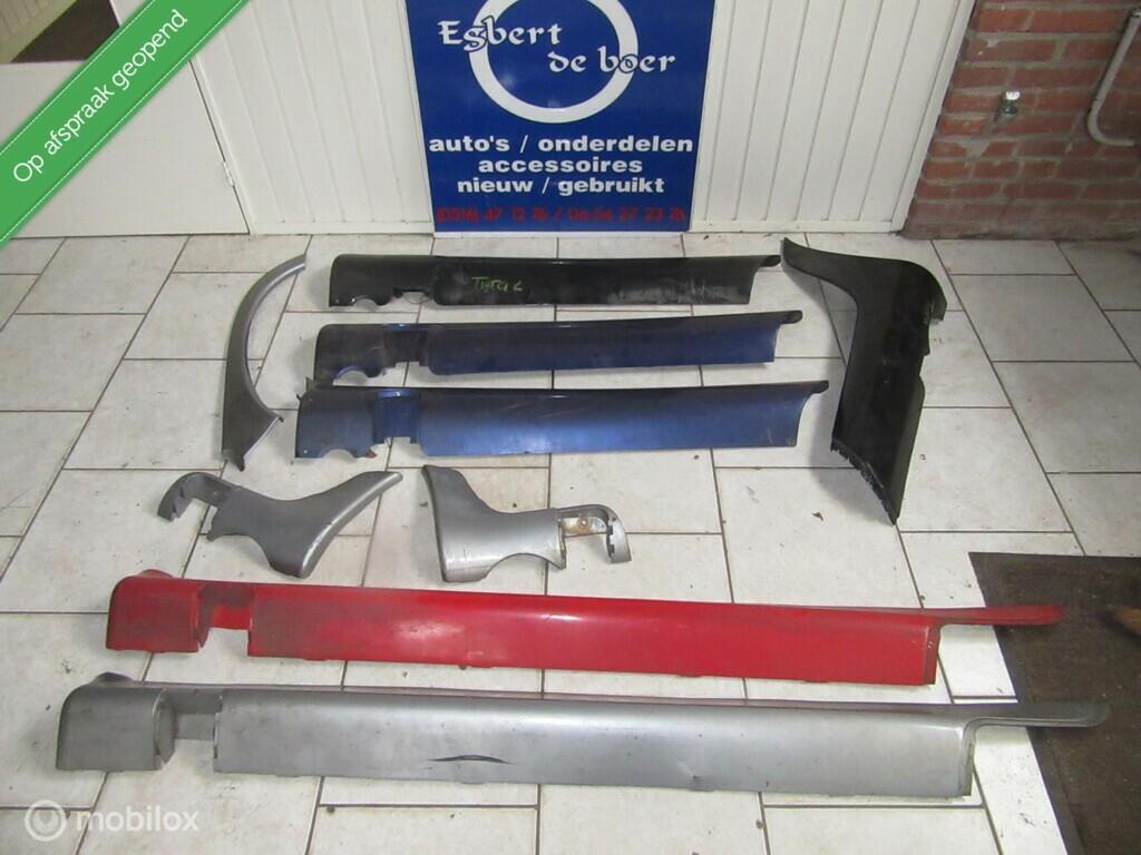 Zijskirts dorpel bekleders Opel Corsa B GSI + Tigra bj 93-98, Auto-onderdelen, Carrosserie en Plaatwerk, Gebruikt, Opel, Ophalen of Verzenden