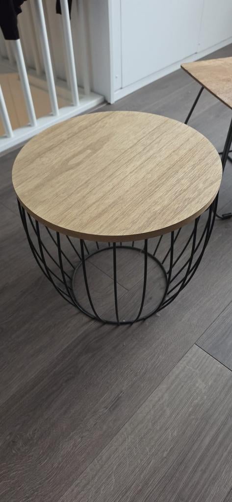 Houten bijzettafel - perfecte staat - Ø 40cm, Ophalen, Zo goed als nieuw, Rond, Hout