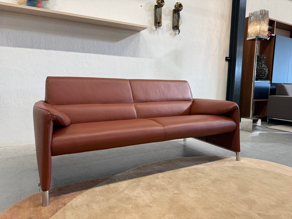 Nieuwstaat Leolux Felizia Bank 2,5 zits Senso Rust, Leolux, Tweepersoons, 75 tot 100 cm, Ophalen of Verzenden