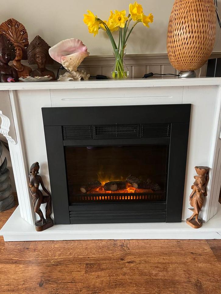 Elektrische kachel met open haard effect incl ombouw, Huis en Inrichting, Haarden, Gebruikt, Elektrische haard, Ophalen