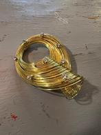 Vintage goudkleur boho broche art deco jugendstil strass, Overige materialen, 4 tot 7 cm, Met strass, Ophalen of Verzenden