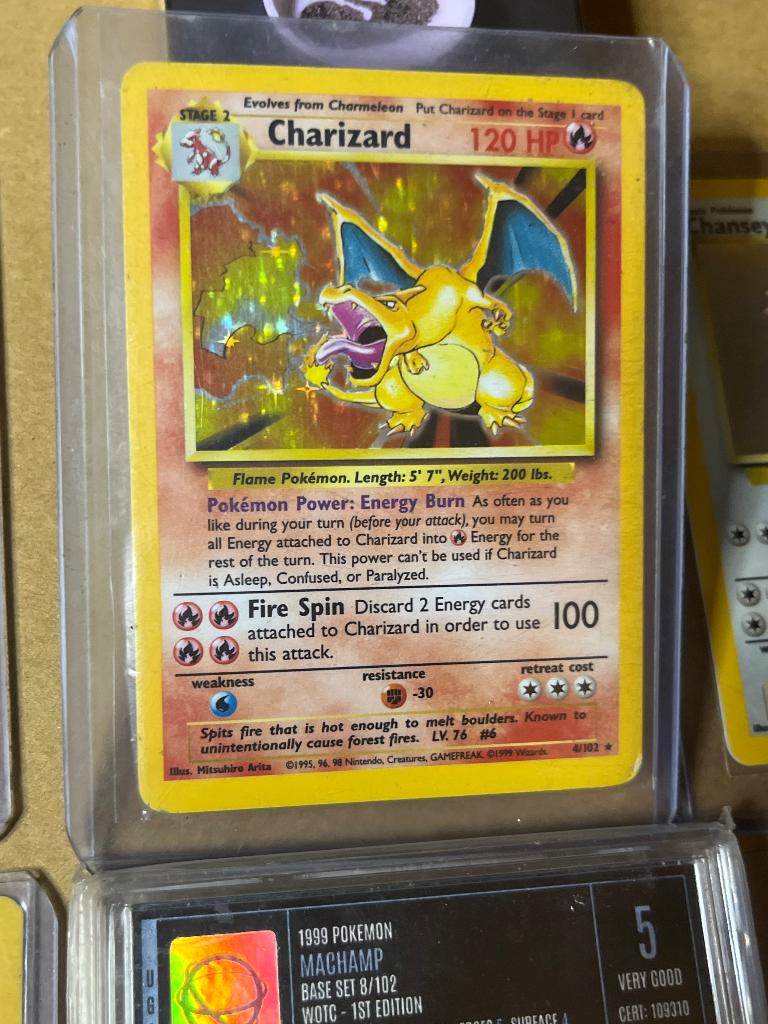 Pokémon kaarten base set 1999 Charizard first edition holo, Hobby en Vrije tijd, Verzamelkaartspellen | Pokémon, Ophalen of Verzenden