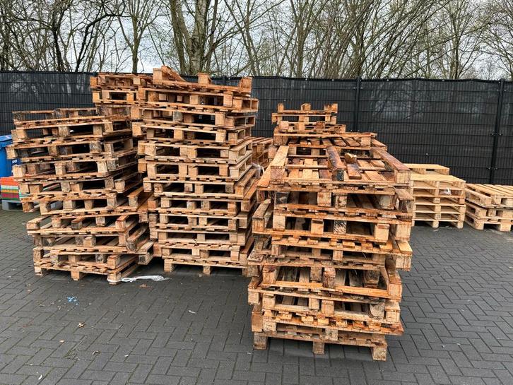 Wegwerp Pallets 90x120 cm - Eenmalig Gebruikt, Doe-het-zelf en Verbouw, Hout en Planken, Ophalen of Verzenden