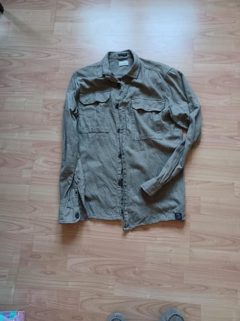 Dstrezzed taupekleur overhemd., Verzenden, Gedragen, Bruin, Dstrezzed