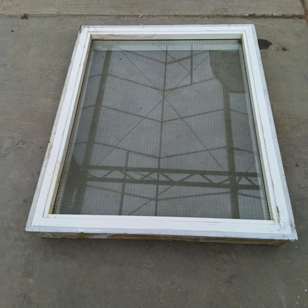 Hardhouten kozijn met veiligheidsglas 96.5x120 cm, Ophalen