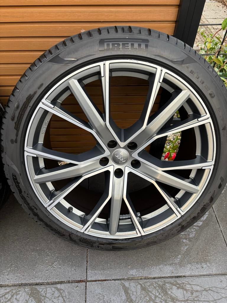 Set Audi e-tron velgen 22 inch Pirelli P-Zero banden, Auto-onderdelen, Banden en Velgen, Gebruikt, 265 mm, Banden en Velgen, Ophalen of Verzenden