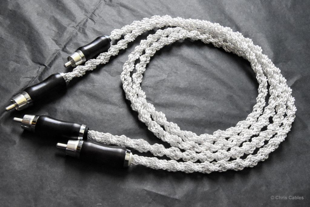 'The Crystal Clear Phono' 36pF/m phonokabel van Chris Cables, Audio, Tv en Foto, Audiokabels en Televisiekabels, Verzenden, Nieuw