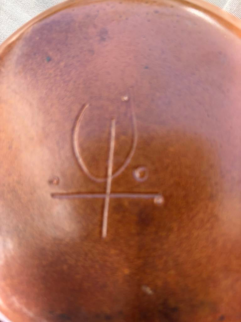 Uniek Studio Pottery vaasje, 14 cm hoog en breed, Ophalen of Verzenden