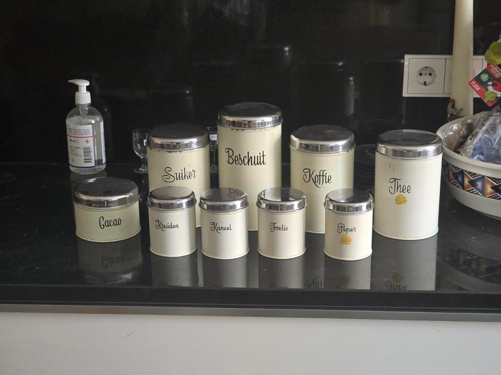 Brabantia vintage voorraadbussen set, Ophalen of Verzenden, Gebruikt