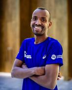 Marathon Rotterdam shirt blauw maat M, Verzenden, Nieuw, Kleding, Hardlopen