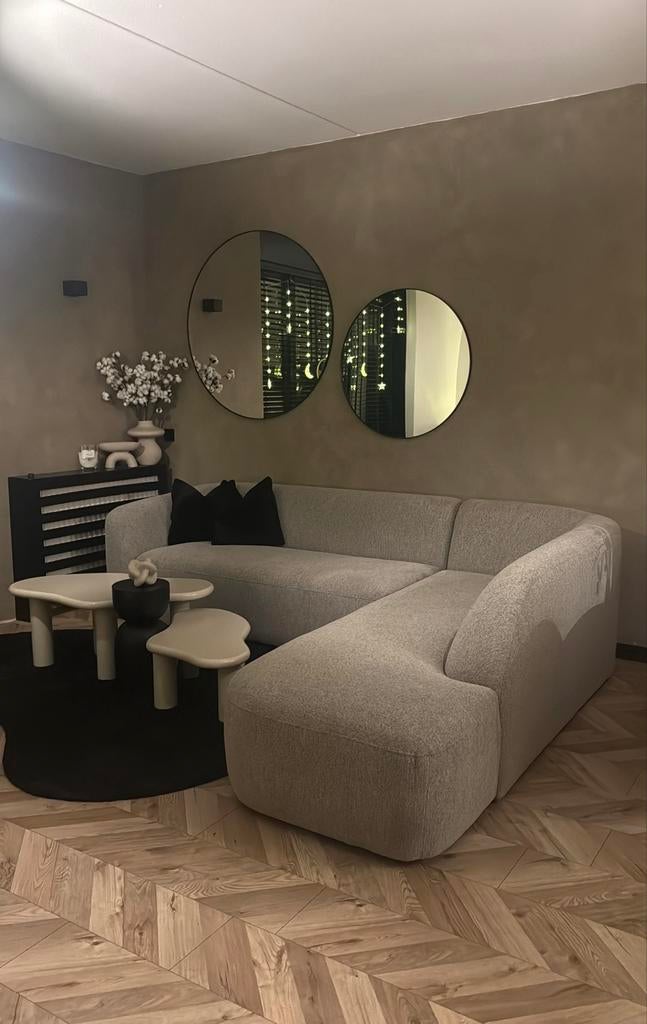 2 Zwarte IKEA spiegels, Huis en Inrichting, Woonaccessoires | Spiegels, Gebruikt, 100 tot 150 cm, Rond, Ophalen of Verzenden