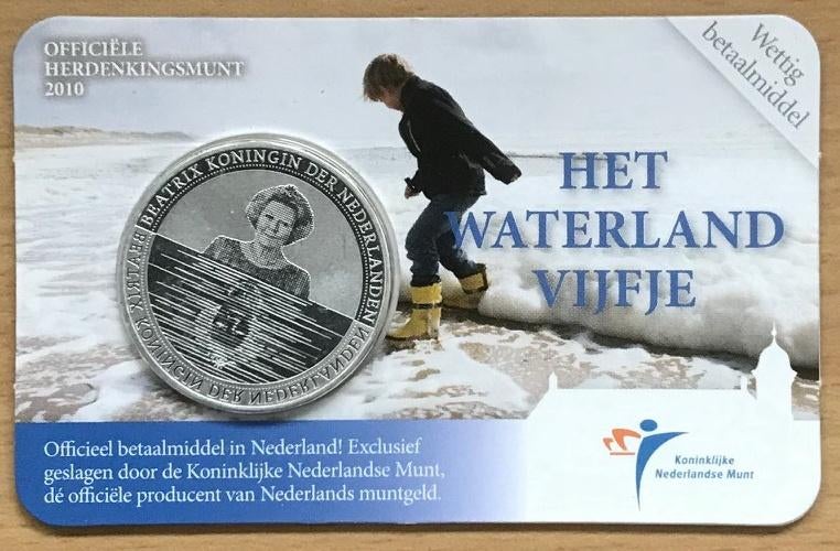 Nederland - 5 euro coincard - Het Waterland Vijfje, Postzegels en Munten, Munten | Nederland, Ophalen of Verzenden, Koningin Beatrix
