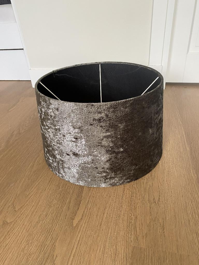 Lampenkap grijs Brynxz 40cm NIEUW, 25 tot 50 cm, Landelijk/modern, Rond, Nieuw