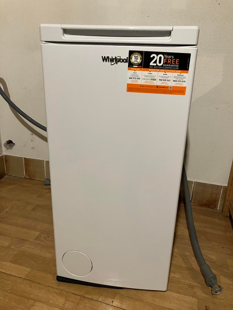 Bovenlader wasmachine Whirlpool small model, Ophalen, Gebruikt, Bovenlader, 85 tot 90 cm