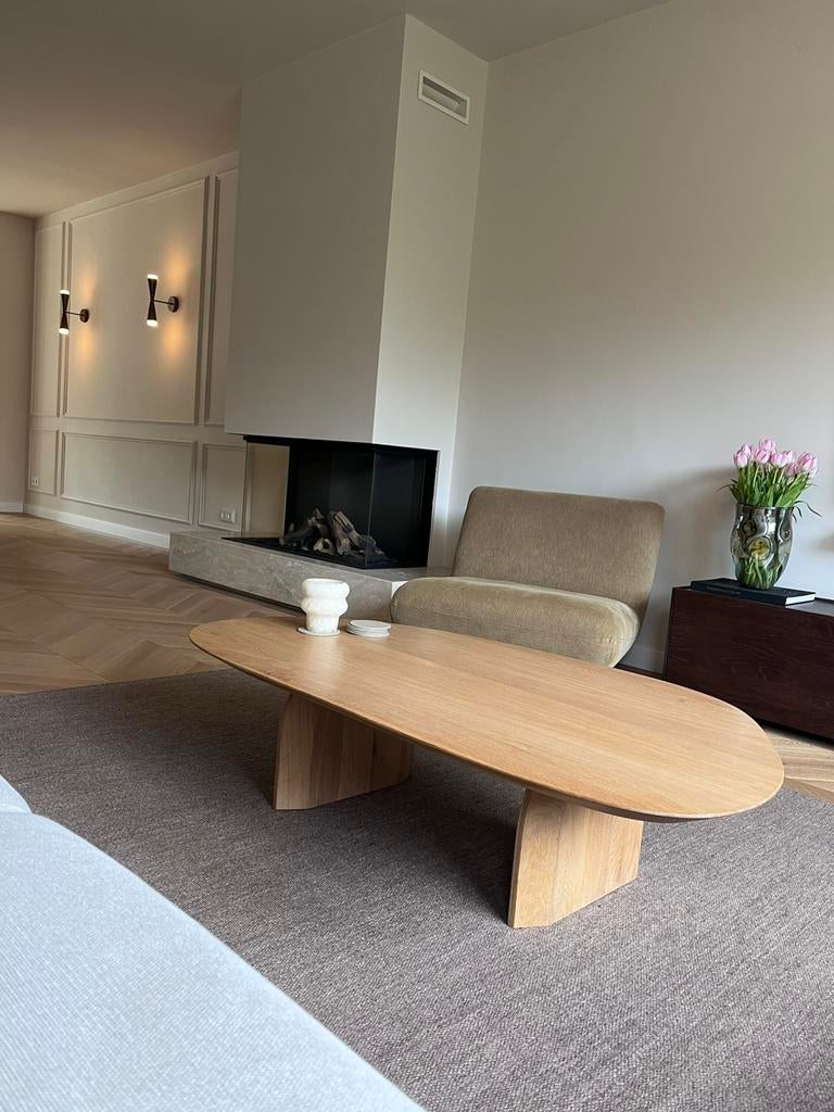 studio HENK Slot salontafel blob eiken hardwax olie naturel, Huis en Inrichting, Tafels | Salontafels, Ophalen, Gebruikt, 100 tot 150 cm