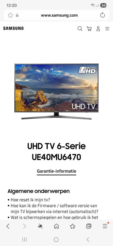 Samsung smartTV 40" met muurbeugel en standaard, Ophalen, 50 Hz, LCD, Zo goed als nieuw
