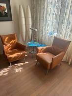 Label Cheo fauteuil - Gerard van den Berg - Cognac leer, Ophalen, Gebruikt, Modern, 50 tot 75 cm