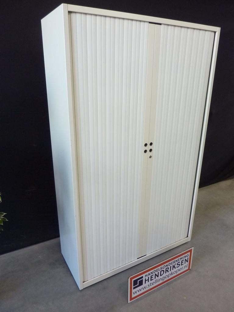Nette roldeurkast / kantoorkast vele aanwezig! archiefkast, Gebruikt, 100 tot 150 cm, Handelsonderneming Hendriksen, Ophalen of Verzenden