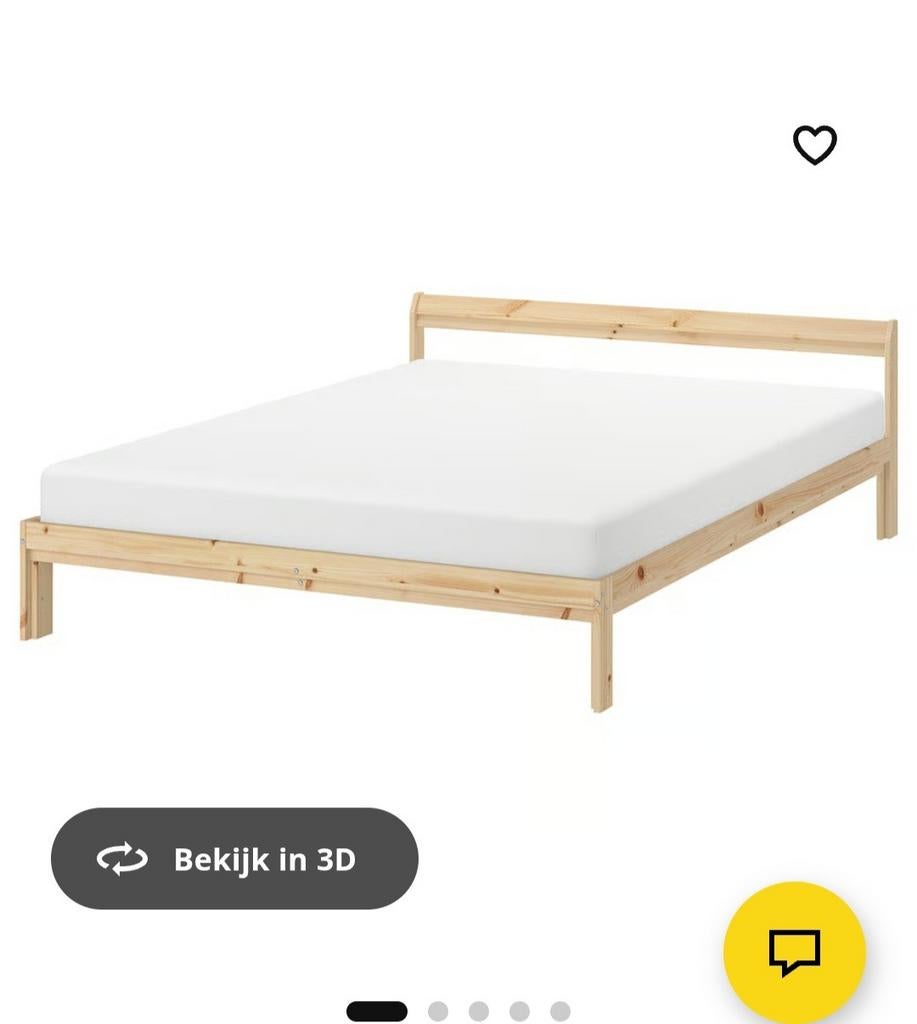 Ikea Neiden bedframe, Huis en Inrichting, Slaapkamer | Bedden, Ophalen, Gebruikt, Wit, Tweepersoons
