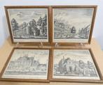 4x oude prent - zeefdruk ?? - litho ?? Rotterdam [1003], Ophalen