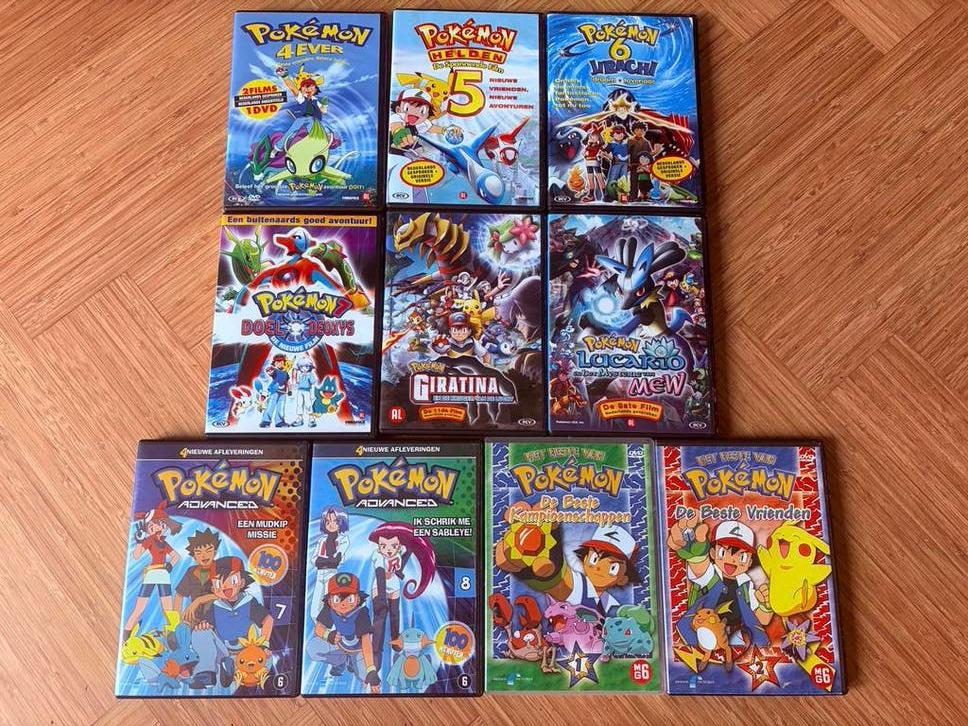 Pokemon dvd's 10 stuks, Cd's en Dvd's, Ophalen, Avontuur, Gebruikt, Alle leeftijden
