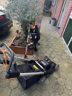 Worx grasmaaier, trimmer, kettingzaag en bladblazer, Ophalen, Gebruikt, Handgrasmaaier, Opvangzak