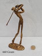 Beeldje Brons bronzen Golfer golf, Ophalen of Verzenden, Gebruikt, Mens