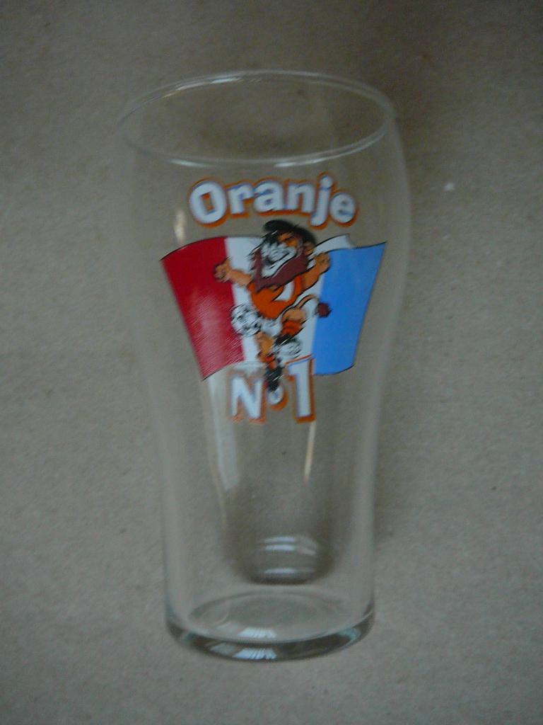 bierglas Oranje no. 1, Verzamelen, Ophalen of Verzenden, Zo goed als nieuw, Bierglas
