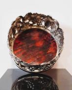 Verzilverde wijnfleshouder met druivenranken., Ophalen of Verzenden