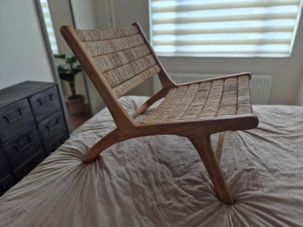 HKliving Abaca Lounge Chair, Huis en Inrichting, Stoelen, Ophalen of Verzenden, Eén