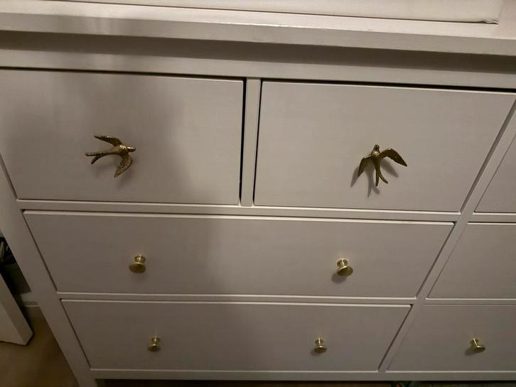 Ikea Hemnes ladekast - Wit met unieke knoppen, Huis en Inrichting, Lampen | Losse lampen, Gebruikt, Led-lamp, Minder dan 30 watt