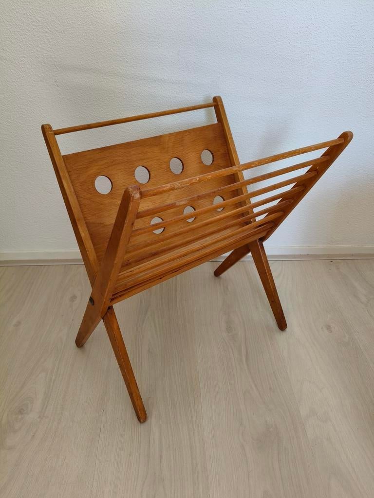 Vintage Pastoe Cees Braakman boekenrek/tijdschriftenrek, Gebruikt, Ophalen of Verzenden, Bruin, Vintage