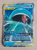Pokemon Magikarp & Wailord GX SM166 Tag Team Kaart, Ophalen of Verzenden, Gebruikt, Losse kaart, Foil