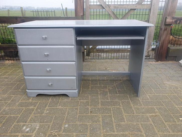 Zilveren bureau met lades TEAB!, Huis en Inrichting, Bureaus, Gebruikt, Ophalen