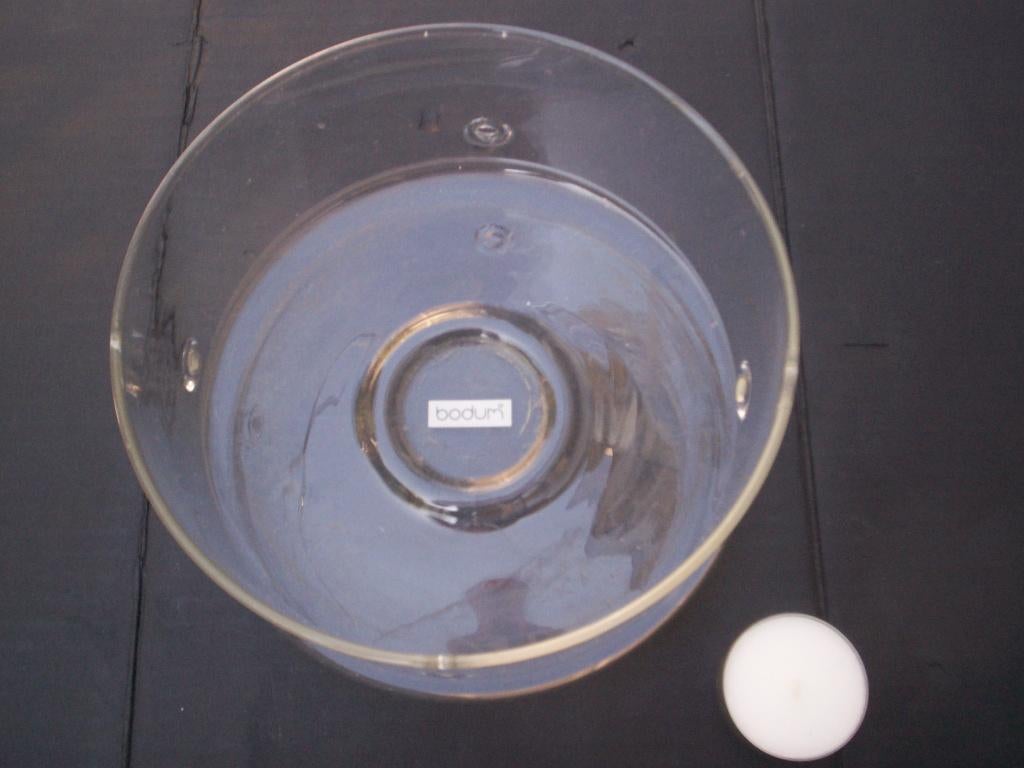 RECHAUD Bodum blank glas 16½ x 9 cm Warmhouder -GEEN Rooster, Ophalen, Gebruikt