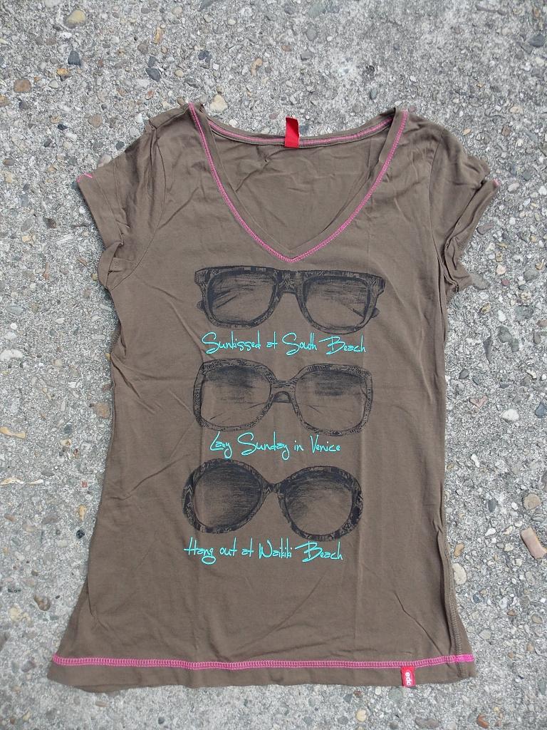 Dames edc shirt maat S, Kleding | Dames, Maat 38/40 (M), Bruin, Ophalen of Verzenden, Korte mouw