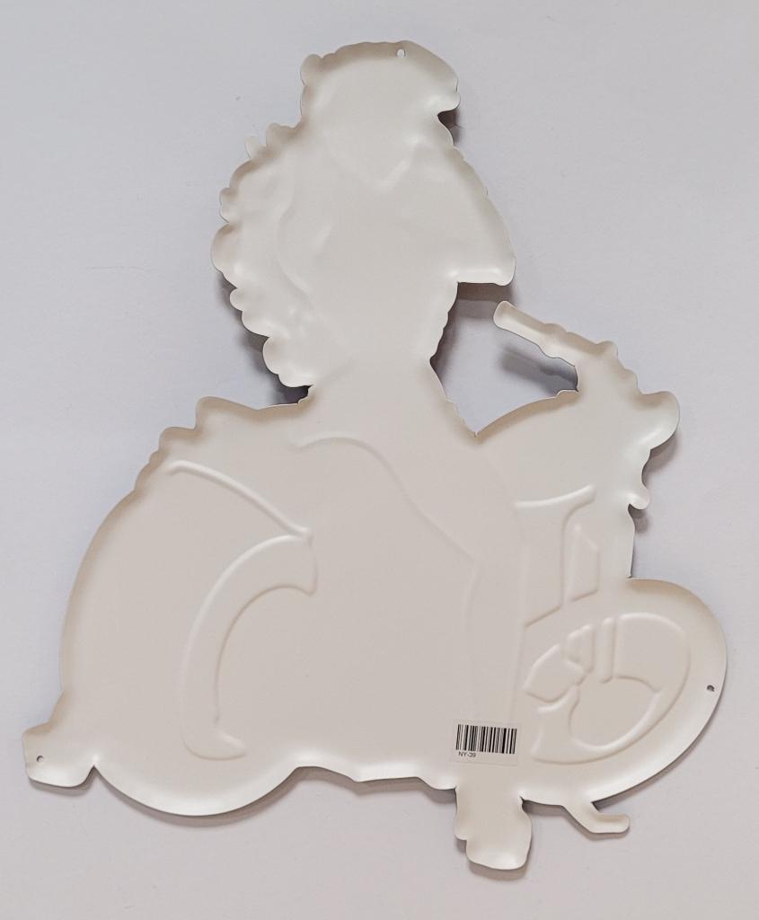 Biker Girl motorcycle motor relief reclamebord van metaal, Huis en Inrichting, Woonaccessoires | Wanddecoraties, Info@deconoord.nl