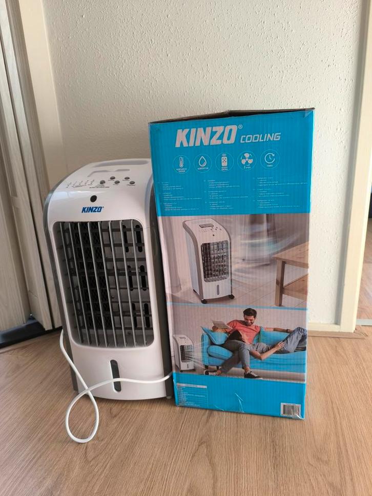 Kinzo air cooler, Witgoed en Apparatuur, Airco's, Zo goed als nieuw, Staande ventilator, Minder dan 60 m³, 3 snelheden of meer