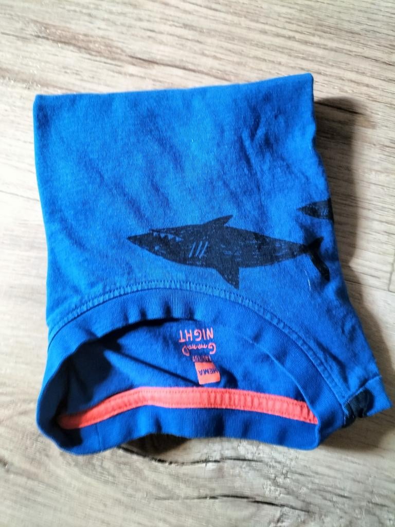 Blauw T-shirt met korte mouwen en vissen maat 140-152, Kinderen en Baby's, Kinderkleding | Maat 152, Ophalen of Verzenden, Gebruikt
