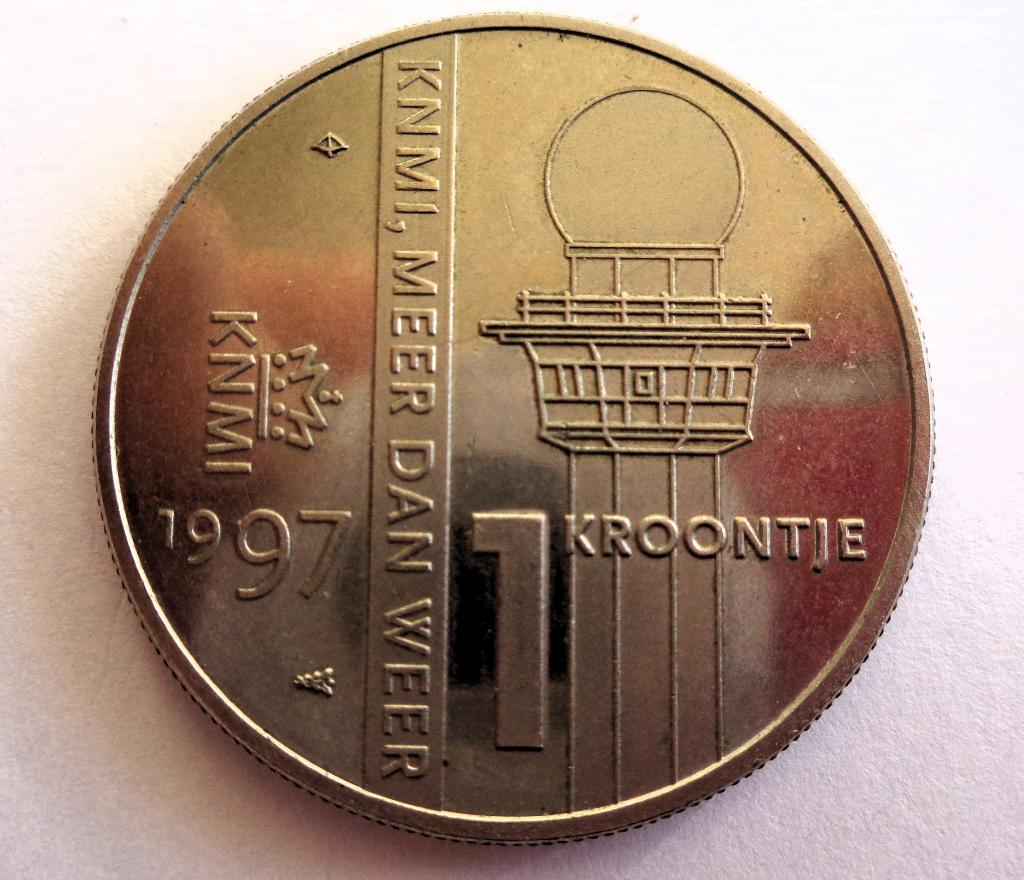Herdenkingspenning KNMI, 100 jaar in de Bilt (1897 - 1997), Postzegels en Munten, Ophalen of Verzenden, Brons, Nederland