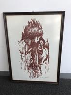 Mooie litho gesigneerd, Ophalen of Verzenden