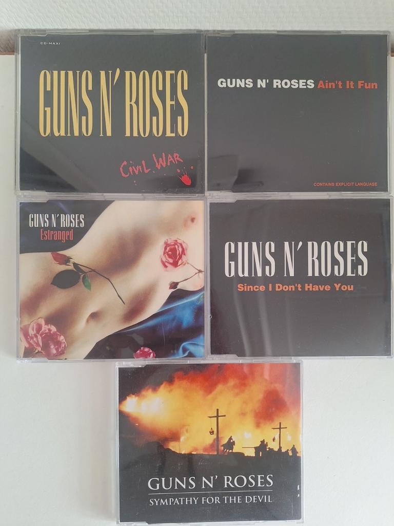 Guns n'roses rare cds collectie 5x orgineel, Verzenden, Zo goed als nieuw, Poprock