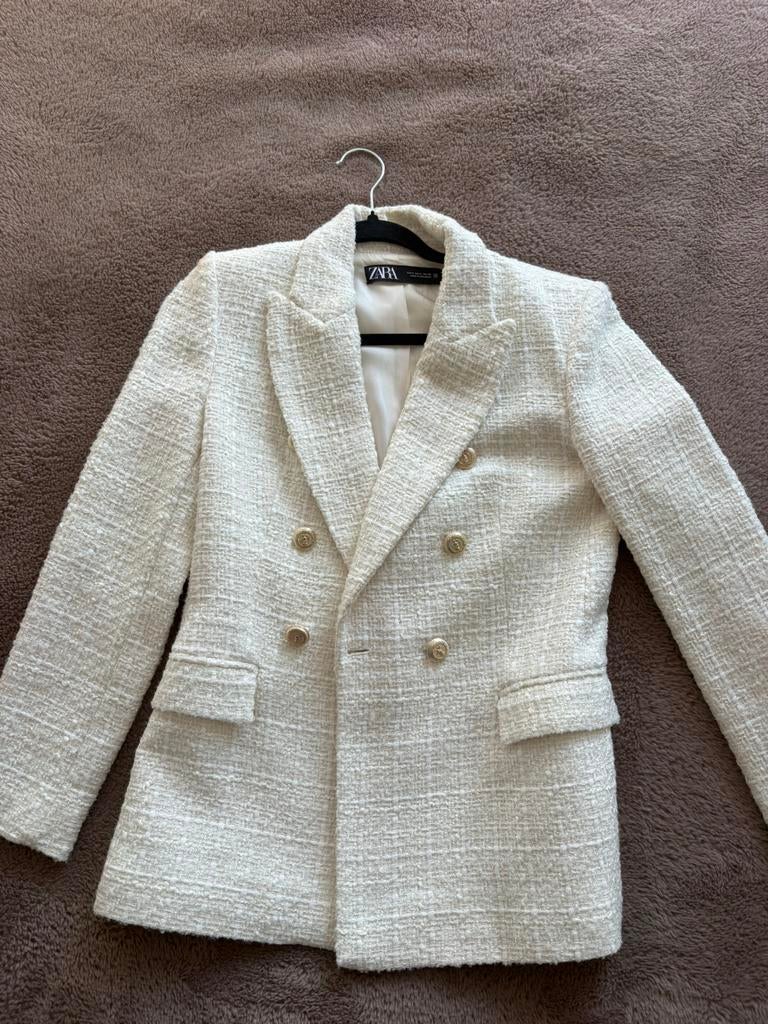 Blazer, Ophalen, Kostuum of Pak, Wit, Zo goed als nieuw