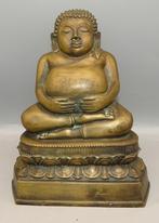 Uniek Thais brons Sangkajai Boeddha beeld 20cm, Nvt particulier, Ophalen of Verzenden, Zo goed als nieuw, Nvt particulier