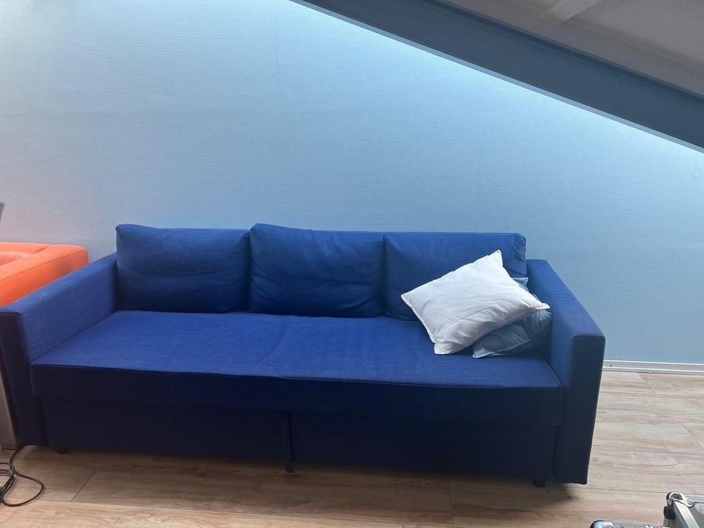 IKEA Friheten 3-zits slaapbank - Zo goed als nieuw, Ophalen, Zo goed als nieuw, Blauw