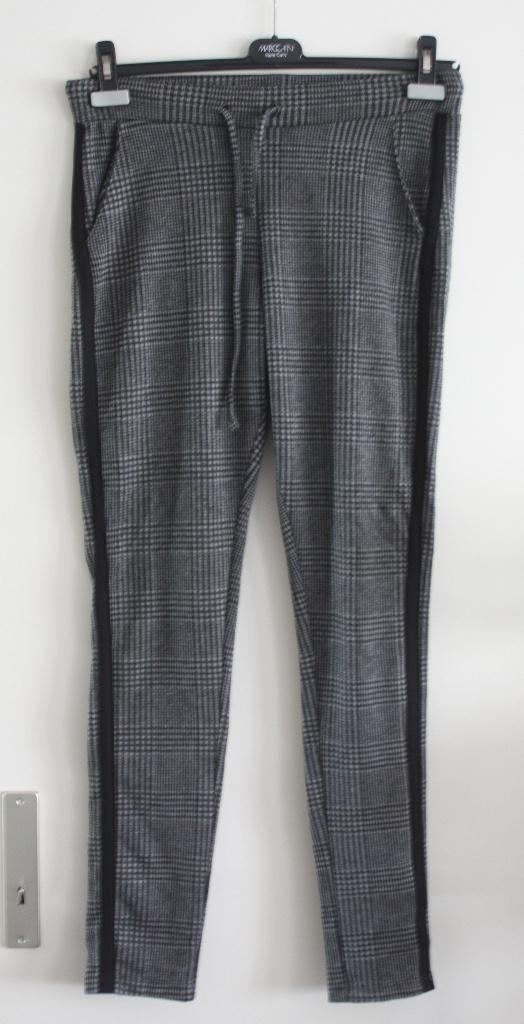 grijs zwart geruiten jegging  maat s, Ophalen of Verzenden, Maat 36 (S), Gedragen, Grijs